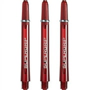 Harrows Supergrip Medium Dart Shafts, Polycarbonate Stems, Machined Rings, Red (3 Sets)