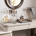 thumbnail image 3 of Organizador de Esquina para Mostrador de Baño, 2 Niveles, Organizador de Maquillaje, Bandeja de Perfume, Cosméticos Estante de Maquillaje para Tocador, Estante de Especias para Cocina, 3 of 7