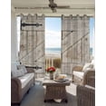 thumbnail image 6 of Vintage Wood Grain Blackout Curtains for Bedroom Living Room Darkening Curtains 63 Inches Long Farmhouse Country Door Retro Window Curtain 2 Panels Set Window Treatment Grommet Drapes 52"x63", 6 of 9