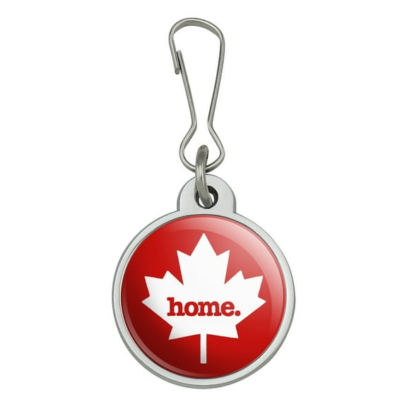 Canada Maple Leaf Home Country Solid Red Officially Licensed Jacket Handbag Purse Luggage Backpack Zipper Pull Charm