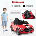 thumbnail image 2 of Infans 12V Licensed Ford Mustang Shelby GT500 Kids Ride on Car with Remote Control, 2 of 7