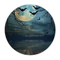 thumbnail image 4 of Orinice Bats Full Moon Round Table Cover Stain Resistant Washable Indoor Outdoor Tablecloth Kitchen Dining Wedding Parties 100% Polyester Halloween Theme 46-50, 4 of 8