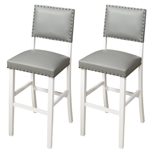 Angel Line Kirkland 29" Bar Stool-Espresso w/ Black Cushion-set of 2-Color:Espresso,Size:29" seat height,Style:black cushion