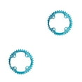 thumbnail image 1 of Advancent Prácticos platos y bielas estrechos y anchos 104BCD 32T 4 agujeros piezas de placa de anillo de cadena única accesorios de bicicleta Azul 38T 2piezas, 1 of 6