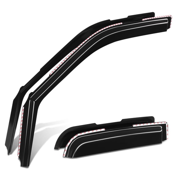 DNA Motoring for 2015-2026 Ford F150 F250 F350 Super Cab Window Visor Rain Guard Deflector
