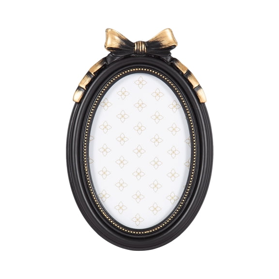 DesignOvation – 4x6 Picture Frame – Oval Bow Tabletop Photo Frame