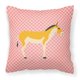 thumbnail image 1 of "Treasures BB7854PW1818 Turkmenian Kulan Donkey Pink Check Outdoor Canvas Fabric Decorative Pillow, Multicolor" Caroline's Treasures BB7854PW1818, 1 of 1