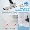 thumbnail image 3 of Heavy Duty Stapler - Effortless 240-Sheet Office Stapler with Adjustable Paper Guide, Super Capacity with 4000 Staples, 3 of 4