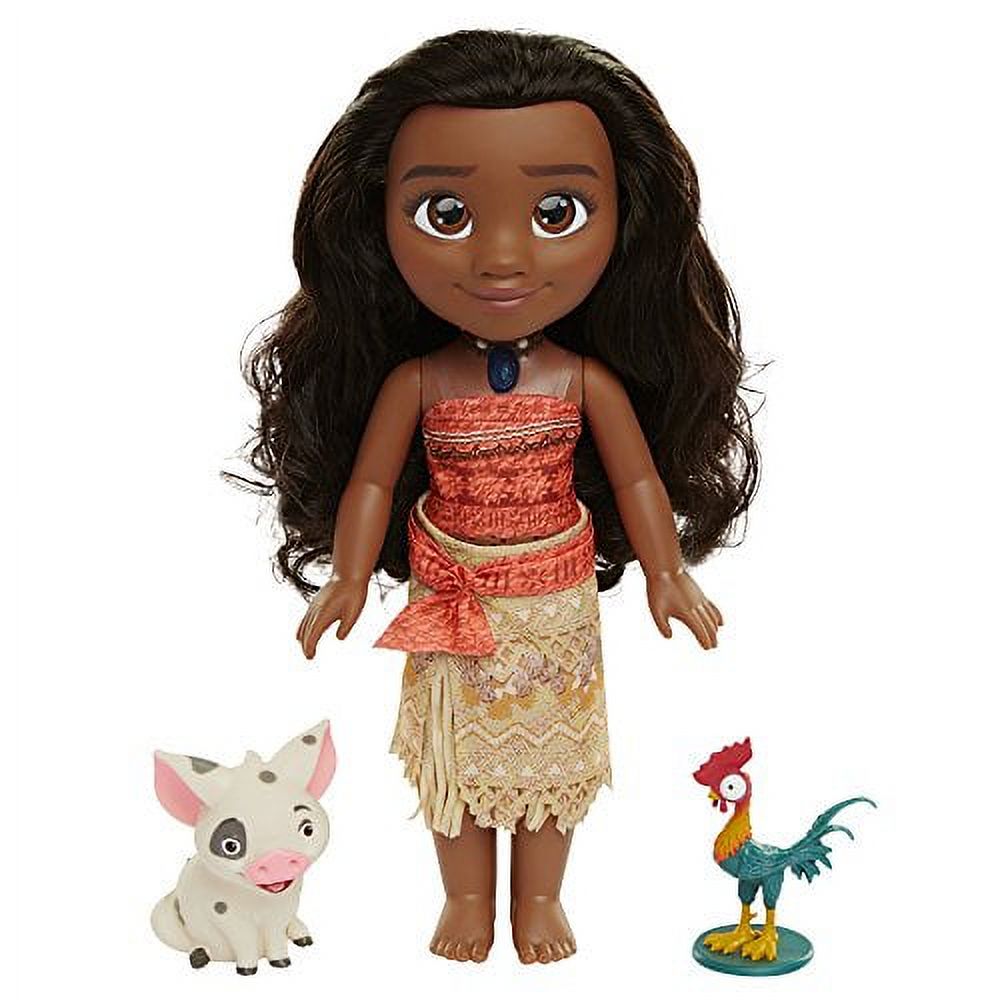 Disney Princess Moana 14 Inch Singing Doll Includes Animal Friends Pua and Heihei, for Children Ages 3+ - image 4 of 5