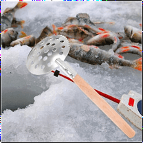 New Arrivals Serrated Ice Fishing Spoon,Metal Scoop, Skimmer Scoop