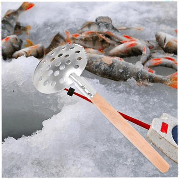 New Arrivals Serrated Ice Fishing Spoon,Metal Scoop, Skimmer Scoop
