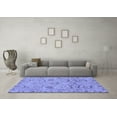 thumbnail image 3 of Ahgly Company Indoor Square Abstract Blue Modern Area Rugs, 4' Square, 3 of 4