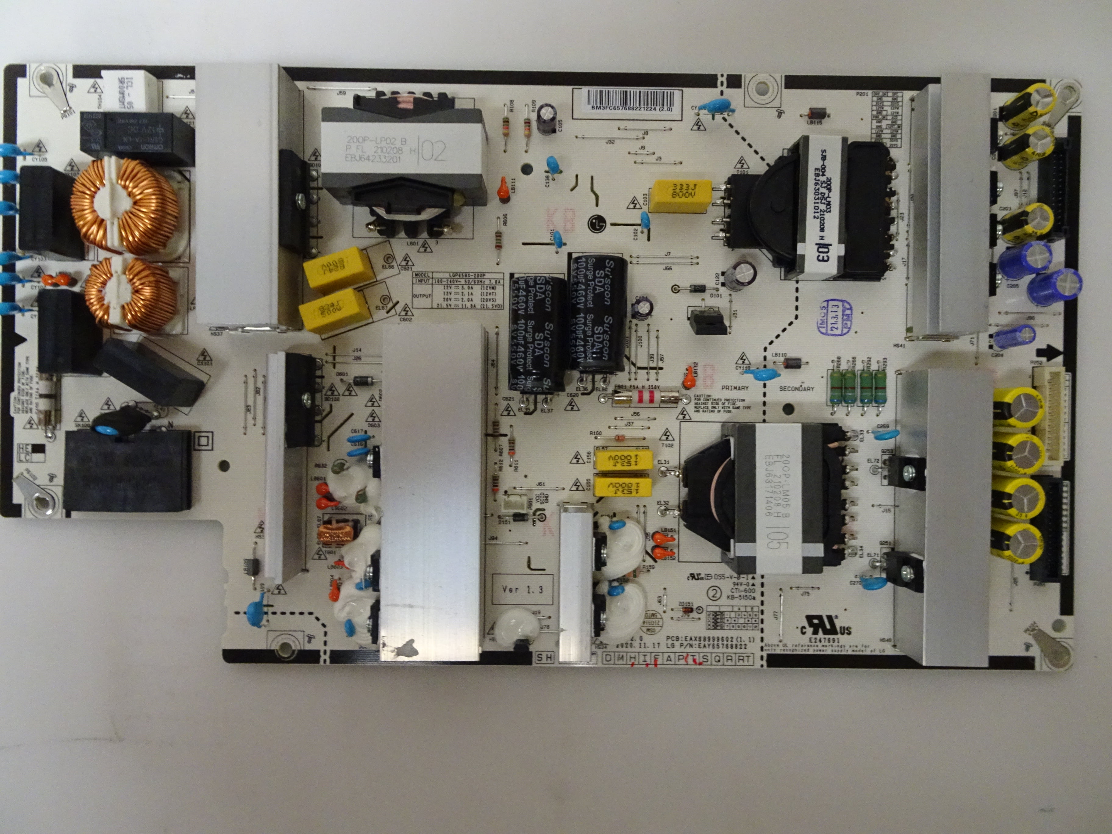 LG 168P-L5R025-W0 P/N 49LU2-L901N Power Supply  Board for 49UJ6200 