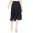 thumbnail image 3 of Moa Collection Women's Solid Flared Lightweight Elastic High Waist Long Midi A-line Skirt, 3 of 6