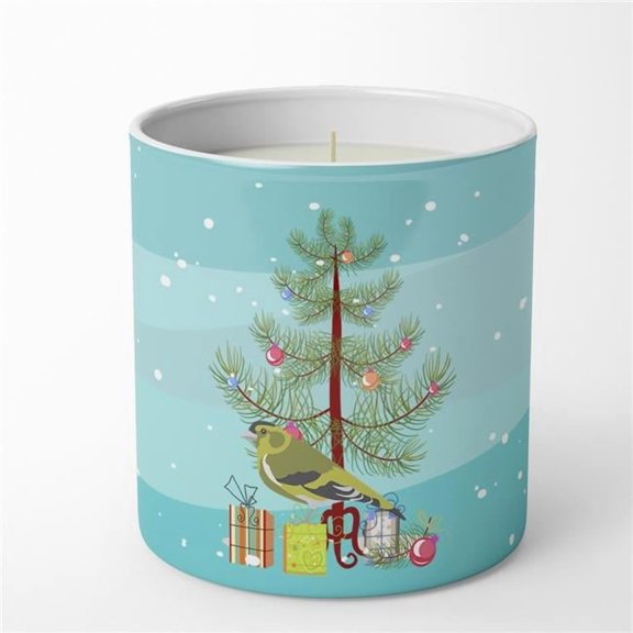 Carolines Treasures CK4491CDL 3.75 x 3.25 in. Unisex Siskin Merry Christmas 10 oz Decorative Soy Candle
