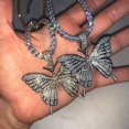 thumbnail image 5 of Gargantilla de mariposa de cristal TANGJMXG con colgante de diamantes de imitación 2 piezas, 5 of 5