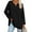 #1 Black, variant on SHIBEVER Womens Long Sleeve Oversized T Shirts Loose Casual V Neck Tunic Tops Soft Blouse Fall Tops for Women Pullover Sweatshirts Solid Color Green Size M