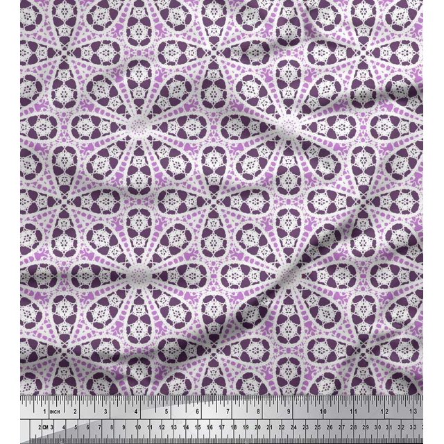 Soimoi Georgette Viscose Fabric Floral Block Fabric Prints By Yard 42 Inch Wide