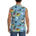 thumbnail image 4 of Fotbe Men's Pirate Marine Animals Print Men's Sleeveless Muscle Tank Tops Casual T-Shirts for Gym Workout Beach-Medium, 4 of 8
