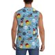 thumbnail image 4 of Fotbe Pirate Marine Animals Men's Camiseta sin Mangas Estampada para Hombres, Playera Casual para Gimnasio, Entrenamiento, Playa-Medium, 4 of 7