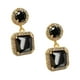 thumbnail image 3 of Aretes de poste Circonias negras y chapa de oro 18K, 3 of 4