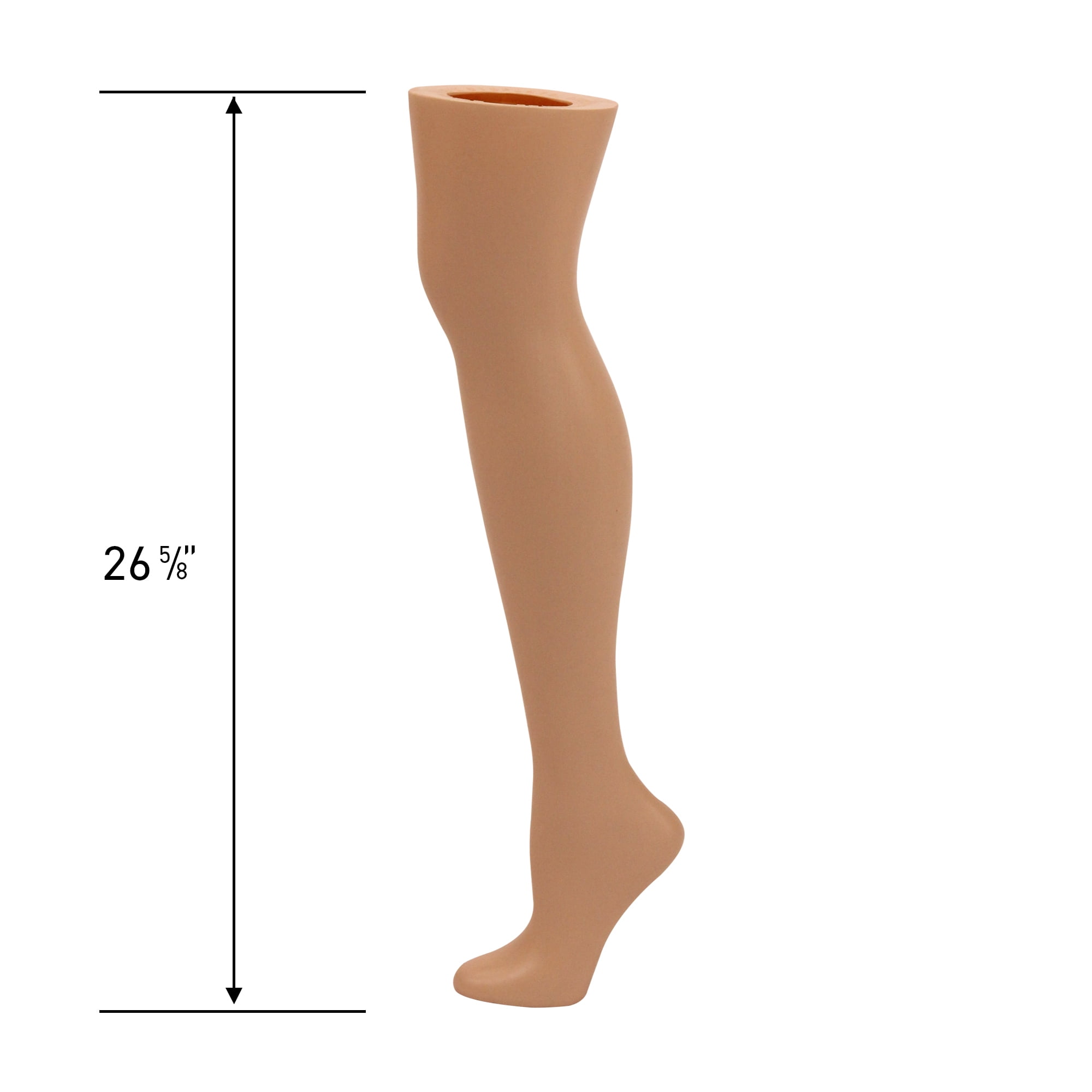 SSWBasics Female Plastic Thigh High Mannequin Leg - Thigh High Heel 26⅝"H - Self Standing