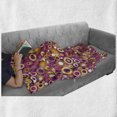 thumbnail image 6 of Geometric Soft Flannel Fleece Throw Blanket, Retro Style 70s Like Vintage Circles and Rounds Water Drops Like Image Artwork, Cozy Plush for Indoor and Outdoor Use, 60" x 80", Multicolor, by Ambesonne, 6 of 6