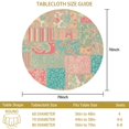 thumbnail image 3 of Pioneer Flower Floral Print Pattern Round Tablecloth 60 X 60 Inch, Wrinkle Resistant Wipeable Table Cloth for Kitchen Dining Picnic Patio Party, 3 of 6