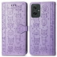 thumbnail image 1 of Funda Cartera FOXDOCK para Motorola Moto G55 , Flip PU con Relieve de Gatos y Perros, Tarjetero y Soporte, 1 of 6