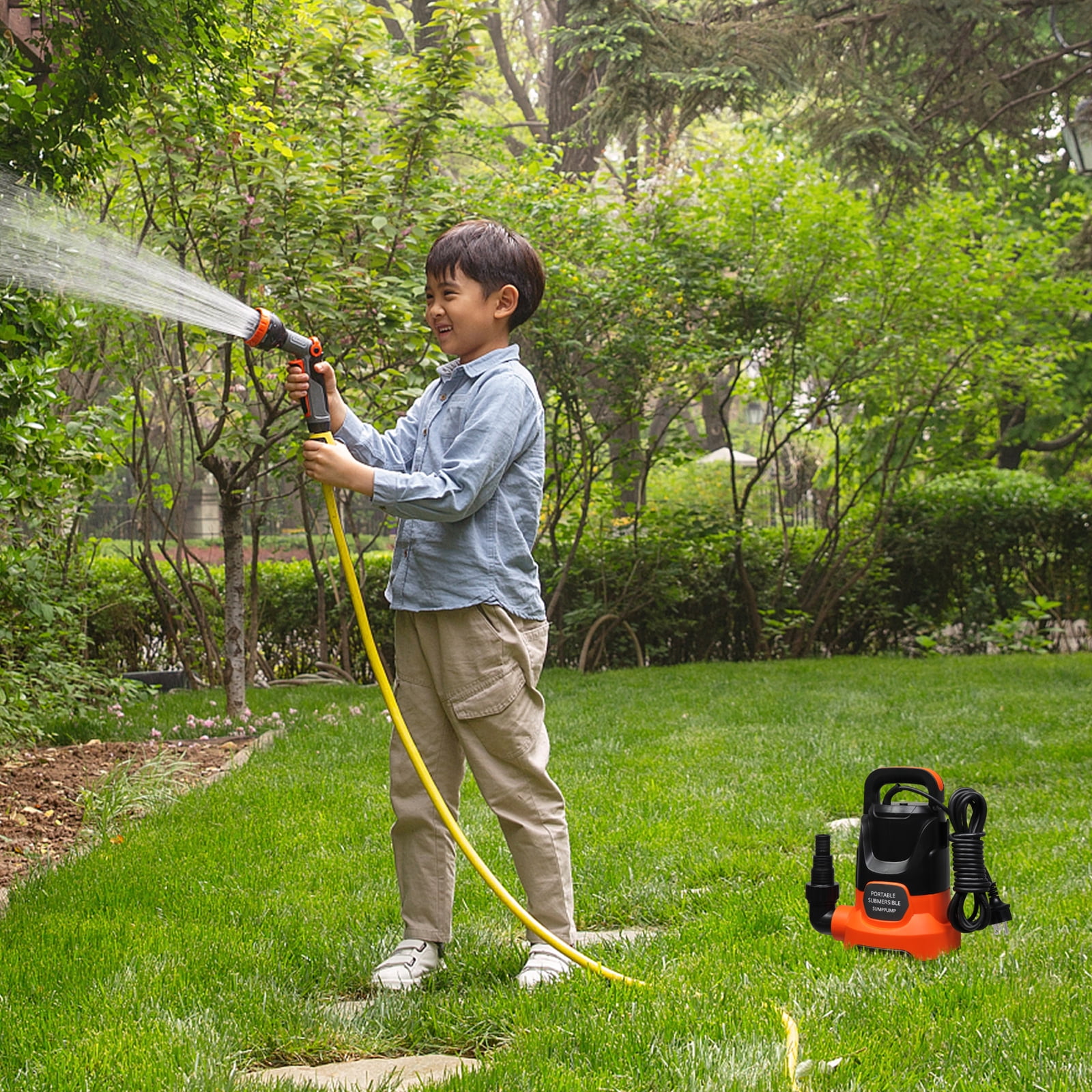 UBesGoo 750W 1HP Sump Pump, 3500 GPH Submersible Pump Water Pump, Swimming Pool Garden Pond Drain