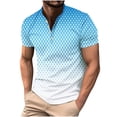 thumbnail image 2 of IROINNID Big and Tall T Shirts for Men, Lightweight Thin Basic Lapel V-Neck Botton Casual Printed Summer Blouses for Men, 2 of 5