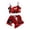 Red, variant on PMVFHDE Women Silk Satin Pajama Set 3pcs Floral Lace Sleepwear With Robe Nightwear White,XXL