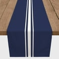 thumbnail image 3 of Creative Products Farmhouse Stripe Navy Blue 16x72 Poly Twill Table Runner, 3 of 3