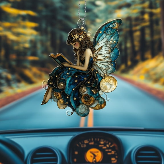 Fairy Window Hanging Acrylic, Car Decoration, Fantasy Suncatcher, Enchanted Light Catcher, Boho Ornament, Mystical Gift, Gift for Dad or Mom, Fairy Tale Sunlight Decor