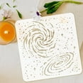 thumbnail image 3 of 2 Pcs Outer Space Galaxy Stencil 11.8x11.8inch Reusable Nebula Black Hole Painting Stencil Space Theme Drawing Template Star Stencil for Painting on Wood, Wall and Furniture, 3 of 9