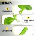 thumbnail image 3 of 3x24-Inch Garden Auger Drill Bit for Planting and Post Hole Digging - Upgraded Spiral Design, Solid Shaft - Hex Driver Drill Compatible, 3 of 6