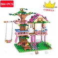 thumbnail image 1 of City Tree House Summer Villa Building Blocks Set, Garden Castle with Swimming Pool & Mini Figures, DIY Street View Model Toy, Birthday Holiday Gift for Kids, 1 of 7