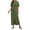 Army Green, variant on Tumotour Summer Dress For Women Dress Casual Beach Round-Neck Dress T Shirt Dress Split Long Dress Travel 2025 Vacation Short Sleeve Long Dress