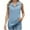 Sky Blue, variant on Uaswgudfs Womens Sleeveless Vest Summer V Neck Lightweight Casual Button Front Loose Fit Knit Zipper Polo Tank Top
