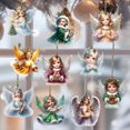 thumbnail image 5 of Christmas tree decoration, gingerbread man wooden pendant set, 20 piece set, 5 of 14