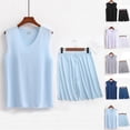 thumbnail image 1 of JDQJBZ Mens V Neck Sleeveless Tank Top and Elastic Shorts Set 2 Piece Summer Wear, 1 of 5