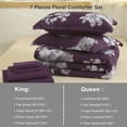 thumbnail image 6 of Davulos King Size Comforter Sets Bed in Bag,7 Pieces Floral Comforter Bedding Set for All Season, 6 of 7