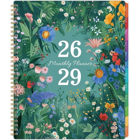 2026-2029 Monthly Planner - 3 Year Planner 2026-2029, Jul. 2026 - Jun. 2029, 9'' x 11'', Calendar Planner with 36 Colorful Monthly Tabs, Inner Pocket, Holidays, for Long-Term Planning
