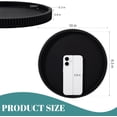 thumbnail image 3 of Silicone Bathroom Tray Round Kitchen Counter Organizer Decorative Vanity Accessories Coffee Table Decor for Perfume, Candle, Soap Dish, 10 Inch, Black, 3 of 13