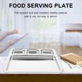thumbnail image 3 of EXHUMKY Fruit Plate Salad Plate Divided Tray in Silver for Multi-functional Storage 1Pcs, 3 of 5