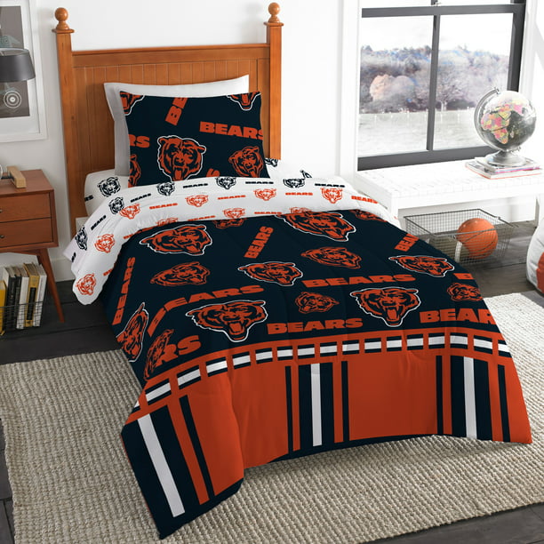 Nfl Chicago Bears Bed In A Bag Set 100, Chicago Cubs Twin Bed Sheets