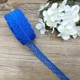 thumbnail image 6 of LGCASL 10 Yards Lace Ribbon 15mm Wide Trim Diy Fabric Decorative Sewing Rope Lace Cloth Strips Earrings Clothing Decoration Diy Handmade Hair Accessories Hairbands, 1 Roll of Lace Ribbon Blue, 6 of 7