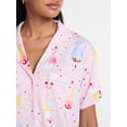 thumbnail image 4 of Ice Cream Women's Notch Top and Shorts Pajama Set from Way to Celebrate, 2-Piece, Sizes XS-3X, 4 of 5