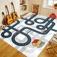 thumbnail image 3 of Alfombra de juego de rompecabezas de tráfico de calle para decoración de dormitorio de niños, alfombra educativa para guardería, sala de estar, baño, 3 of 5