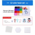 thumbnail image 3 of serony 5mm Colorful Hama Perler Fuse Beads Set For Kids DIY Handmaking Toys 12 Colors 1200PCS, 3 of 7